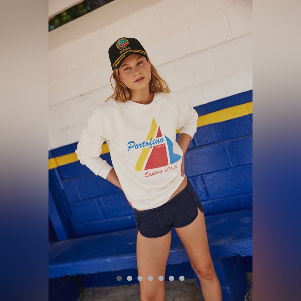 NWOT Free People Portofino Sailing Club Sweatshirt by Original Retro Brand